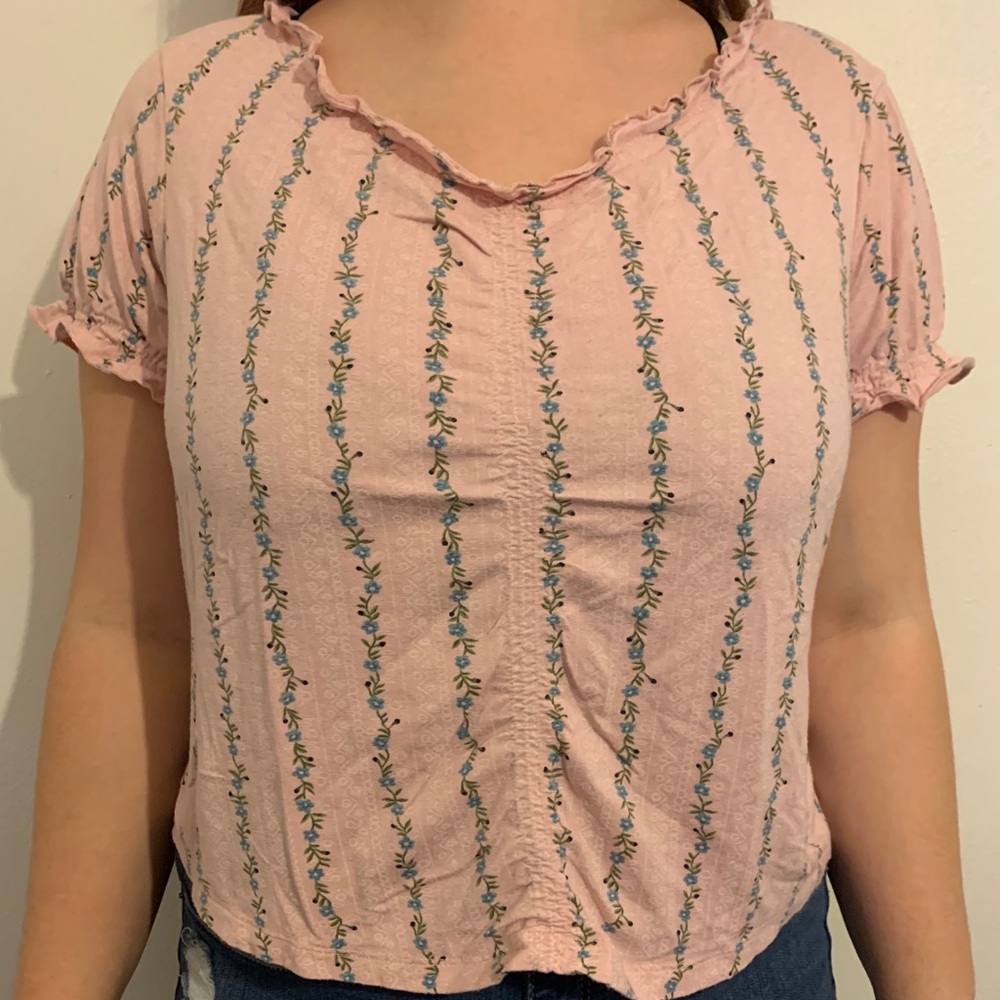 Floral cinch top